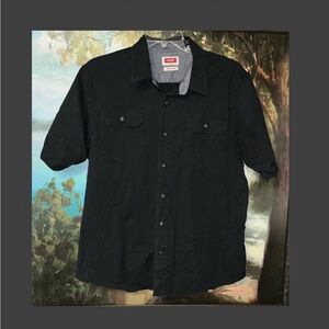 Wrangler Black Button Down Shirt